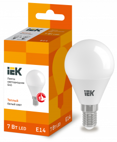 Лампа светодиодная IEK Е14 3000К 7 Вт Лампа светодиодная IEK Е14 3000К 7 Вт