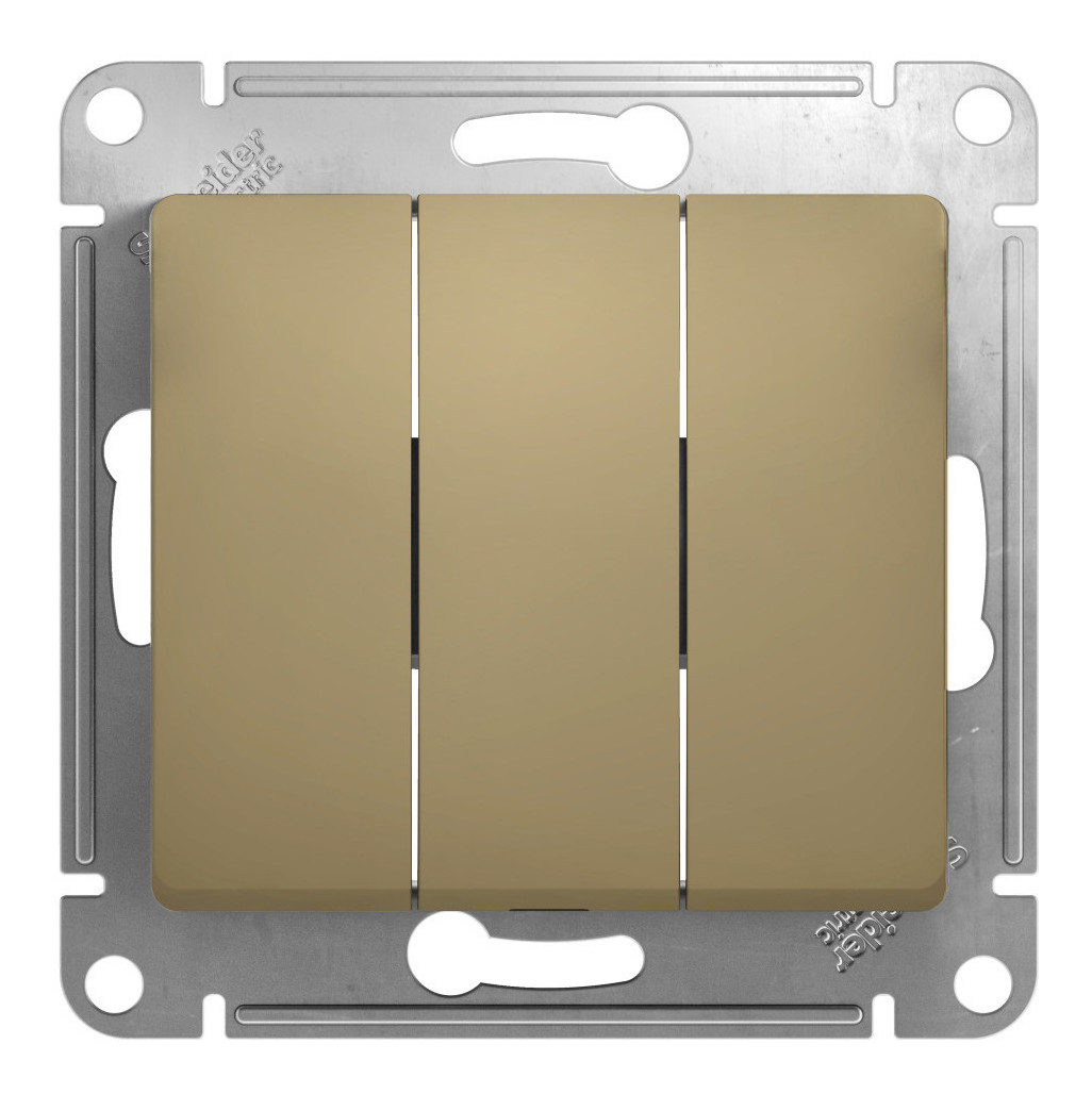 Выключатель 3-кл. Schneider Electric Glossa титан Выключатель 3-кл. Schneider Electric Glossa титан