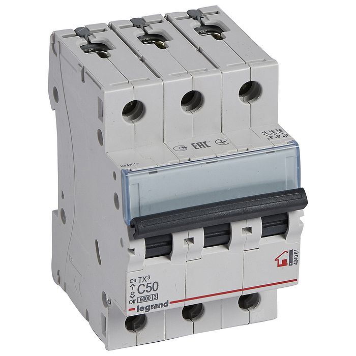 Автоматический выключатель Legrand 3П 6 кА С 50 A Автоматический выключатель Legrand 3П 6 кА С 50 A