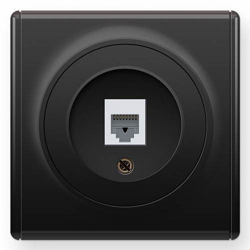 Розетка RJ45 OneKeyElectro Florence чёрный Розетка RJ45 OneKeyElectro Florence чёрный
