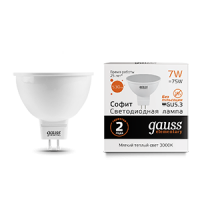 Лампа светодиодная Gauss GU5.3 3000К 7 Вт Лампа светодиодная Gauss GU5.3 3000К 7 Вт
