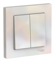 Выключатель 2-кл. Schneider Electric AtlasDesign в сборе жемчуг Выключатель 2-кл. Schneider Electric AtlasDesign в сборе жемчуг
