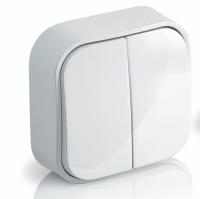 Выключатель 2-кл. Legrand Quteo белый Выключатель 2-кл. Legrand Quteo белый
