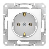 Розетка однопостовая Schneider Electric Sedna с заземлением белая Розетка однопостовая Schneider Electric Sedna с заземлением белая