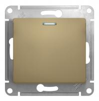 Выключатель 1-кл. Schneider Electric Glossa с подстветкой титан Выключатель 1-кл. Schneider Electric Glossa с подстветкой титан