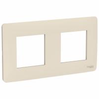 Рамка двухпостовая Schneider Electric Unica Studio бежевый Рамка двухпостовая Schneider Electric Unica Studio бежевый