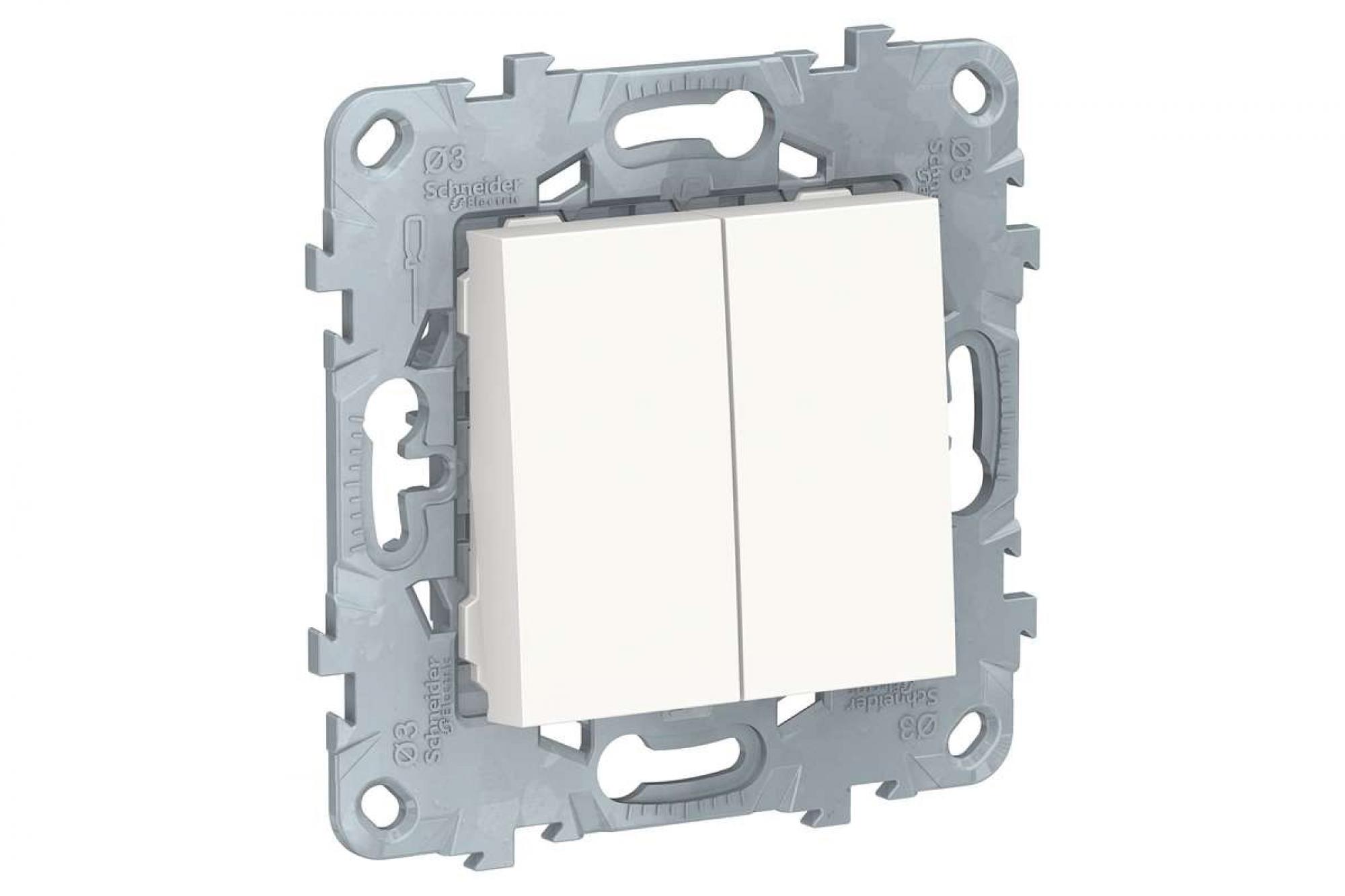 Выключатель 2-кл. Schneider Electric Unica New белый Выключатель 2-кл. Schneider Electric Unica New белый