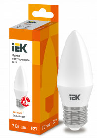 Лампа светодиодная IEK Е27 3000К 7 Вт Лампа светодиодная IEK Е27 3000К 7 Вт