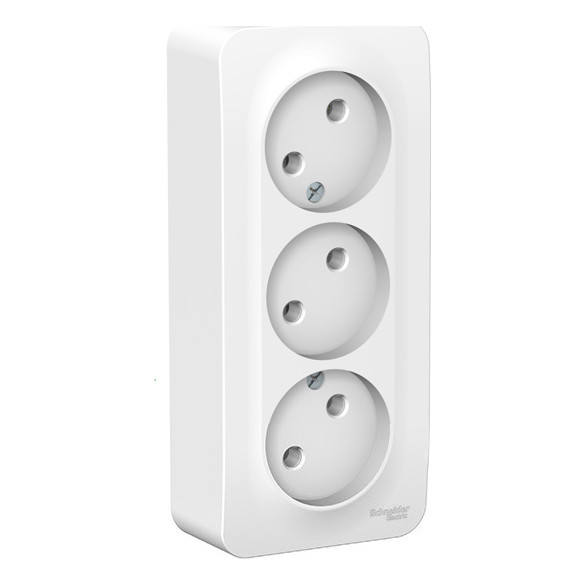 Розетка трехпостовая Schneider Electric Blanca без заземления белая Розетка трехпостовая Schneider Electric Blanca без заземления белая