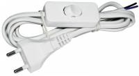 Шнур IEK УШ-1КВ с выключателем ПВС 2х0.75 2 м белый Шнур IEK УШ-1КВ с выключателем ПВС 2х0.75 2 м белый