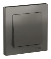 Выключатель 1-кл. Schneider Electric AtlasDesign в сборе сталь Выключатель 1-кл. Schneider Electric AtlasDesign в сборе сталь