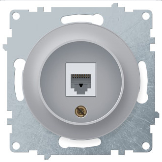 Розетка 1хRJ45, цвет серый (Florence) Розетка 1хRJ45, цвет серый (Florence)