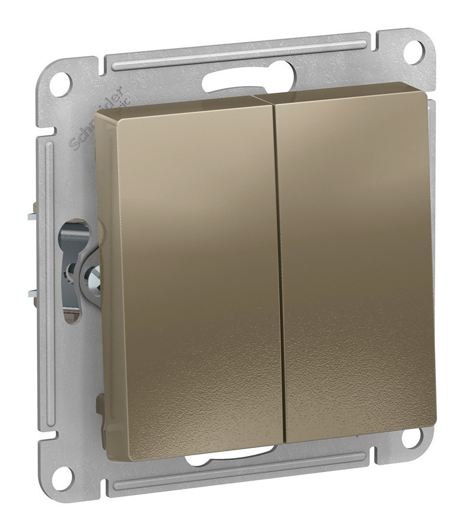Выключатель 2-кл. Schneider Electric AtlasDesign шампань Выключатель 2-кл. Schneider Electric AtlasDesign шампань