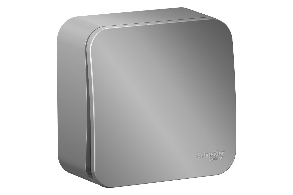 Выключатель 1-кл. Schneider Electric Blanca алюминий Выключатель 1-кл. Schneider Electric Blanca алюминий