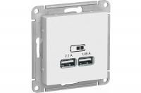 Розетка USB Schneider Electric AtlasDesign белый Розетка USB Schneider Electric AtlasDesign белый