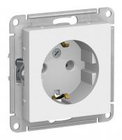 Розетка однопостовая Schneider Electric AtlasDesign с заземлением белая Розетка однопостовая Schneider Electric AtlasDesign с заземлением белая