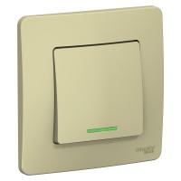 Выключатель 1-кл. Schneider Electric Blanca с подсветкой бежевый Выключатель 1-кл. Schneider Electric Blanca с подсветкой бежевый