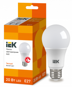 Лампа светодиодная IEK Е27 3000К 20 Вт Лампа светодиодная IEK Е27 3000К 20 Вт