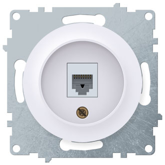Розетка RJ45 OneKeyElectro Florence белый Розетка RJ45 OneKeyElectro Florence белый