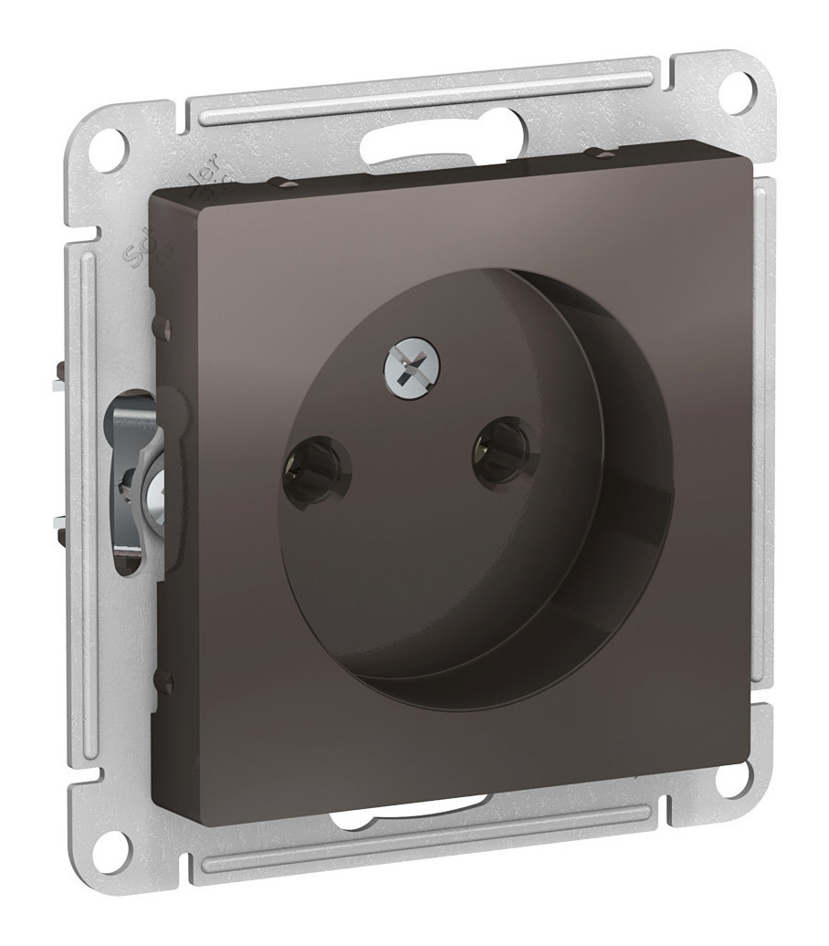 Розетка однопостовая Schneider Electric AtlasDesign без заземленмия мокко Розетка однопостовая Schneider Electric AtlasDesign без заземленмия мокко