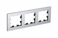 Рамка трехпостовая Schneider Electric Atlas Design Nature серебро