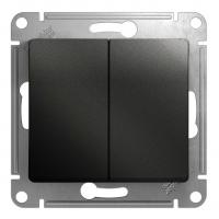 Выключатель 2-кл. Schneider Electric Glossa антрацит Выключатель 2-кл. Schneider Electric Glossa антрацит
