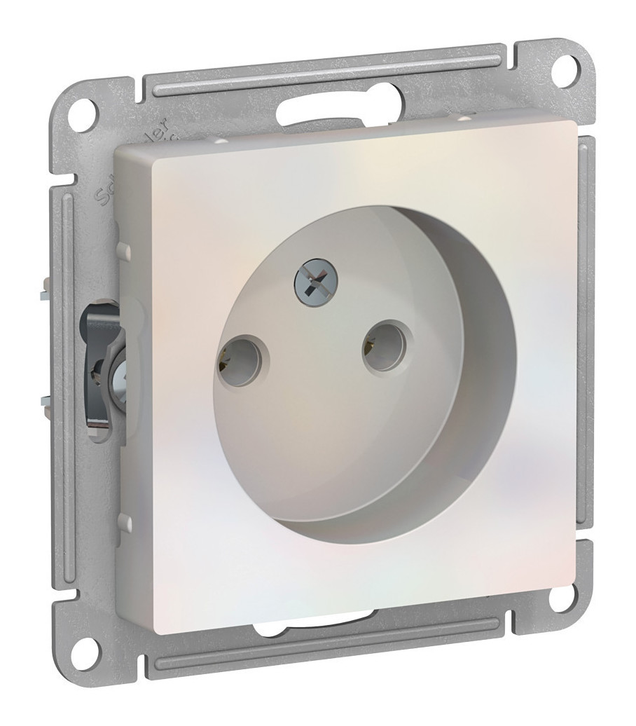 Розетка однопостовая Schneider Electric AtlasDesign без заземленмия жемчуг Розетка однопостовая Schneider Electric AtlasDesign без заземленмия жемчуг