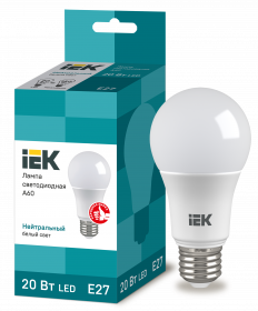 Лампа светодиодная IEK Е27 4000К 20 Вт Лампа светодиодная IEK Е27 4000К 20 Вт