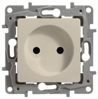 Розетка однопостовая Legrand Etika без заземления слоновая кость Розетка однопостовая Legrand Etika без заземления слоновая кость