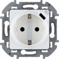 Розетка однопостовая Legrand Inspiria с заземлением белая Розетка однопостовая Legrand Inspiria с заземлением белая