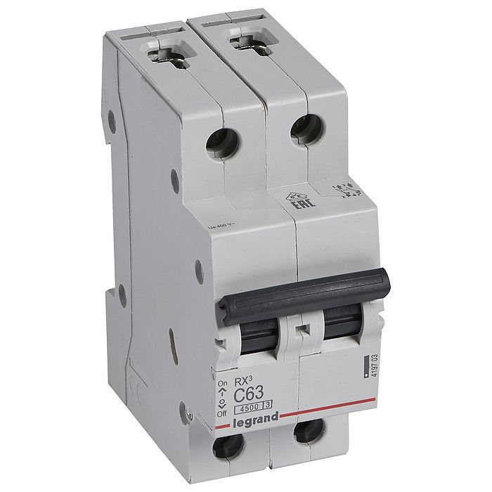 Автоматический выключатель Legrand 2П 4,5 кА С 63 A Автоматический выключатель Legrand 2П 4,5 кА С 63 A