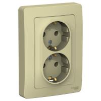 Розетка двухпостовая Schneider Electric Blanca с заземлением бежевый Розетка двухпостовая Schneider Electric Blanca с заземлением бежевый
