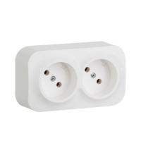 Розетка двухпостовая Legrand Quteo без заземления белый Розетка двухпостовая Legrand Quteo без заземления белый
