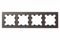 Рамка четырехпостовая Schneider Electric Atlas Design Nature мокко