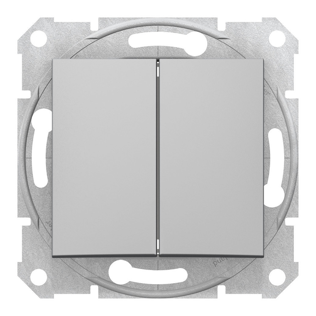 Выключатель 2-кл. Schneider Electric Sedna алюминий Выключатель 2-кл. Schneider Electric Sedna алюминий