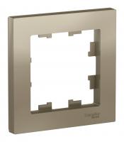 Рамка однопостовая Schneider Electric Atlas Design шампань Рамка однопостовая Schneider Electric Atlas Design шампань