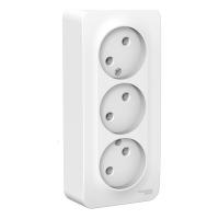 Розетка трехпостовая Schneider Electric Blanca без заземления белая Розетка трехпостовая Schneider Electric Blanca без заземления белая