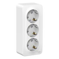 Розетка трехпостовая Schneider Electric Blanca с заземлением с защитными шторками белая Розетка трехпостовая Schneider Electric Blanca с заземлением с защитными шторками белая