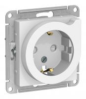 Розетка однопостовая Schneider Electric AtlasDesign с заземлением с защитными шторками белая Розетка однопостовая Schneider Electric AtlasDesign с заземлением с защитными шторками белая
