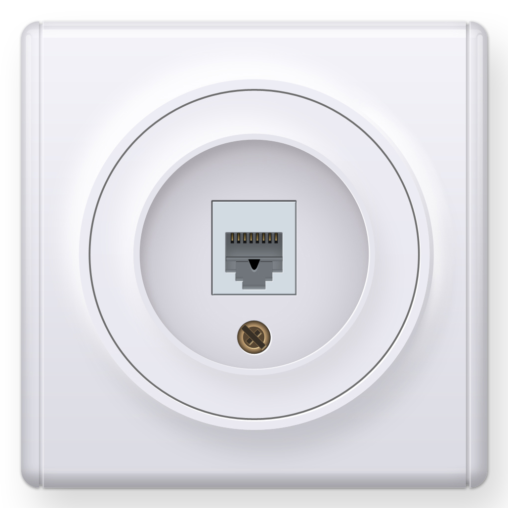 Розетка RJ45 OneKeyElectro Florence белый Розетка RJ45 OneKeyElectro Florence белый