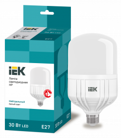 Лампа светодиодная IEK Е27 4000К 30 Вт Лампа светодиодная IEK Е27 4000К 30 Вт