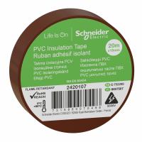 Изолента Schneider Electric ПВХ 20 метров 19 мм коричневая Изолента Schneider Electric ПВХ 20 метров 19 мм коричневая