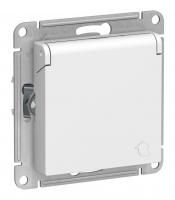 Розетка однопостовая Schneider Electric AtlasDesign с заземлением с защитной крышкой белая Розетка однопостовая Schneider Electric AtlasDesign с заземлением с защитной крышкой белая
