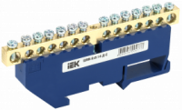 Шина нулевая IEK на DIN-рейку 6х9 14 контактов Шина нулевая IEK на DIN-рейку 6х9 14 контактов