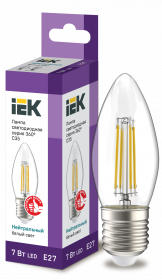Лампа светодиодная IEK Е27 4000К 7 Вт Лампа светодиодная IEK Е27 4000К 7 Вт