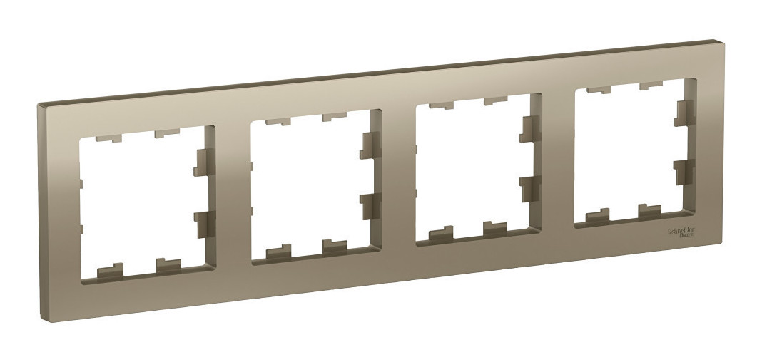 Рамка четырехпостовая Schneider Electric Atlas Design шампань Рамка четырехпостовая Schneider Electric Atlas Design шампань