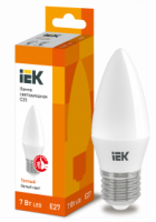 Лампа светодиодная IEK Е27 3000К 7 Вт Лампа светодиодная IEK Е27 3000К 7 Вт