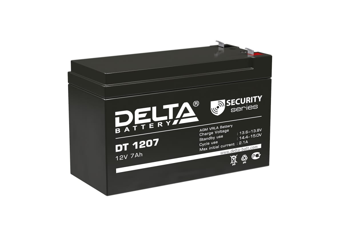 Батарея Элемент питанияная Delta 7 А.ч 12 В Батарея Элемент питанияная Delta 7 А.ч 12 В