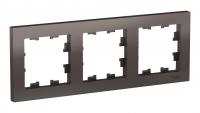 Рамка трехпостовая Schneider Electric Atlas Design мокко