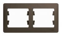 Рамка двухпостовая Schneider Electric Glossa шоколад